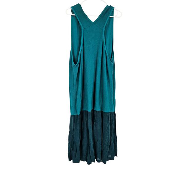 Johnny Was Maxi Dress Green Lagenlook Art to Wear Rare Y2k Drop Waist Size L - Picture 3 of 8